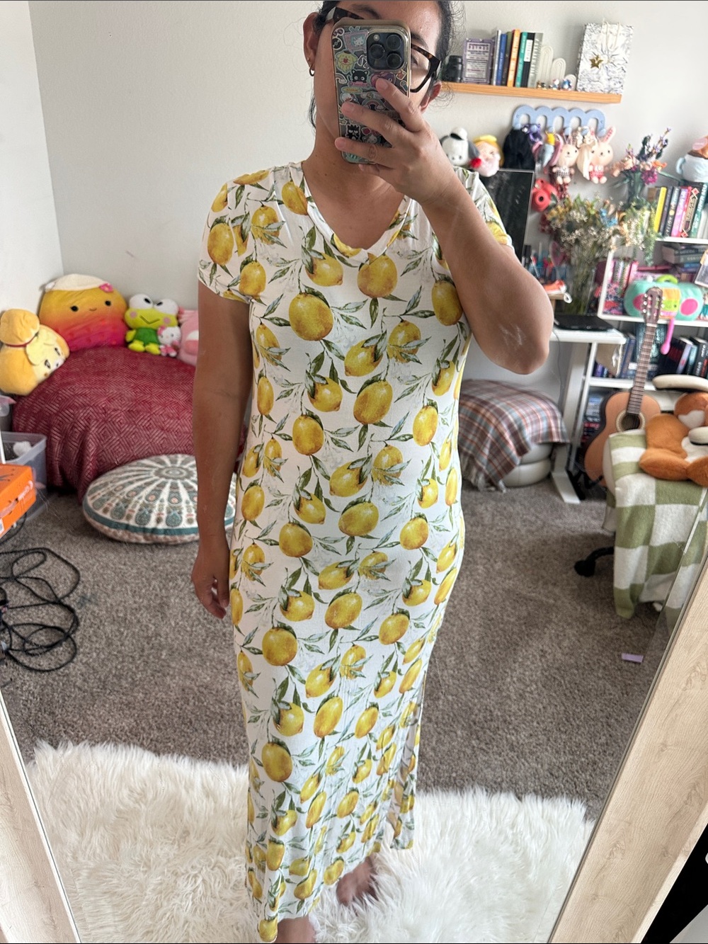 Posh Peanut Women’s Limoncello Maxi Nightgown Dress S